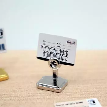 Миниатюрный сплав ценник маленькая подставка открытка пекарня торт десерт дом кофе серебряный