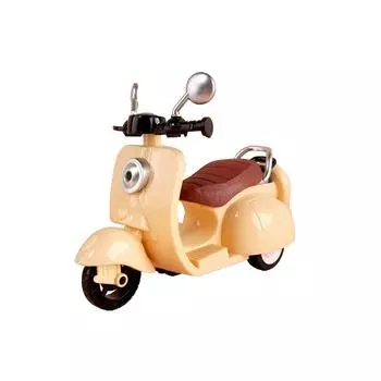 Миниатюрный трюковой мотоцикл, игрушечная машинка, вращение, качание, аксессуары для куклы, питомец, электрический мотоцикл, модель One Size жёлтый