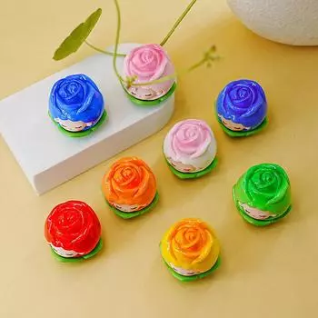 Миниатюры Фигурки из смолы Пейзажные фигурки Статуэтка Маленькие украшения из смолы в виде роз Пейзажные аксессуары для сада Пейзаж