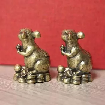 Миниатюры крыс в китайском стиле, фэн-шуй, денежная крыса, высококачественный орнамент в виде крысы