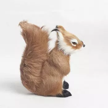 Миниатюры Мягкие игрушки для животных Белка Мягкая кукла Белка Мягкие игрушки Моделирование Белка 8*7cm