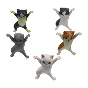 Миниатюры мультяшных кошек, украшения для кошек на машинах, украшения для кошек, поделки, держатели для ручек для кошек, подарочные игрушки оранжевый