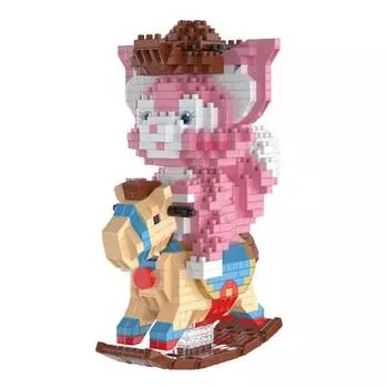 Миниблок HC Nanoblock Лошадь-качалка Лиззи, 01. Лошадь-качалка Лиззи, популярные корейские игрушки