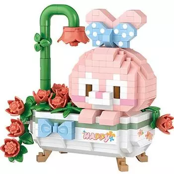 Миниблок LOZ nanoblock, маленький размер 09, ванна для кроликов, разные цвета, популярные корейские игрушки