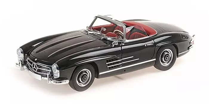 Minichamps 180039036 300 SL Roadster коллекционная миниатюрная машина черный 118 Mercedes-Benz (W198) -1957-Черный