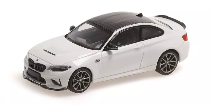 Minichamps 410021020 BMW M2 with Gold Wheels Collectible Miniature Car White 143 Cs-2020-White