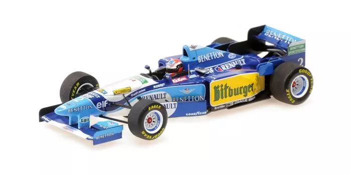 Minichamps 417950802 Benetton Renault British GP 1995 коллекционная миниатюрная машина многоцветная 143 B195-Johnny Herbert-Winner