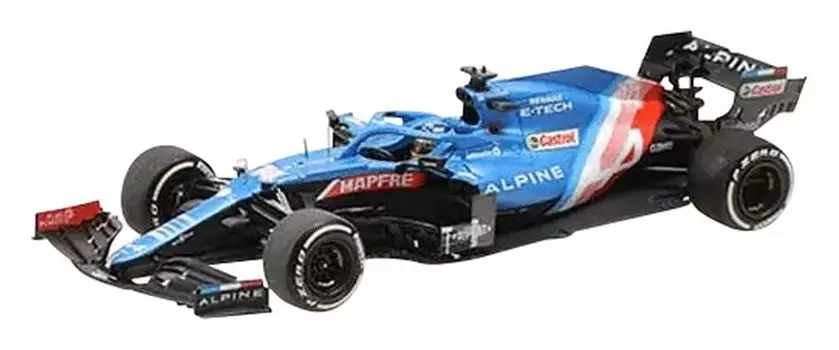 Minichamps Alpine A521 Alonso Венгерский Гран-при 2021 года Завершенный продукт 1/43