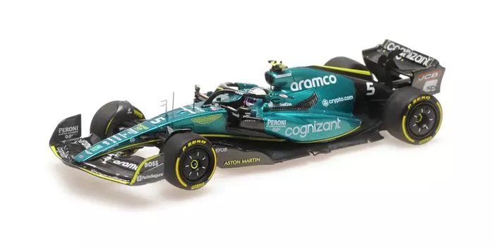 Minichamps Aston Martin Aramco Cognizant F1 Team AMR22 2022 Abu Dhabi GP Last Race Vettel 1/43 S.