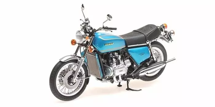 Minichamps DP Honda Gold Wing 1975 Завершенный продукт 1/12 (Цвет морской волны) синий