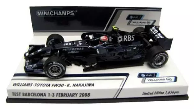 Minichamps DP W Toyota FW30 Kazuki Nakajima Барселона Тест 2008 Завершенный продукт 1/43