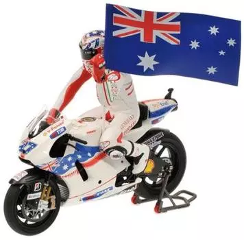Minichamps Ducati Desmosedici GP09 2009 MotoGP Australia Stoner с фигуркой готового изделия 1/12 #27 C.