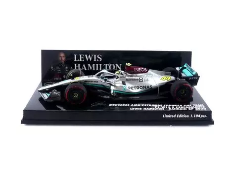 Minichamps Petronas W13 Hamilton Bahrain GP2022 Завершенный продукт 1/43 M-AMG