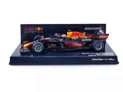Minichamps Red Bull Racing Honda RB16B 2021 F1 Победитель Гран-при Бельгии Ферстаппен Завершенный продукт 1/43 #33 M.