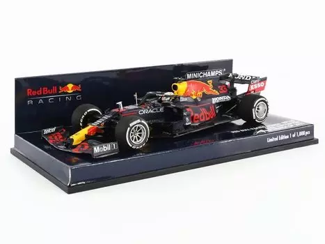 Minichamps Red Bull Racing Honda RB16B Победитель Гран-при Франции 2021 года Ферстаппен 1/43 #33 М. тёмно-синий