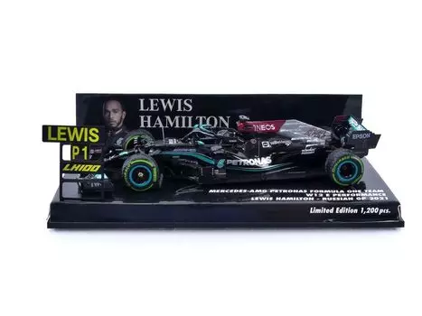 Minichamps W12 Хэмильтон Сочи ГП 2021 Победитель 100 Побед Готовое изделие 1/43 M-AMG