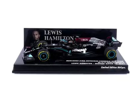 Minichamps W12E Хэмильтон Победитель Гран-при Катара 2021 Готовое изделие 1/43 M-AMG