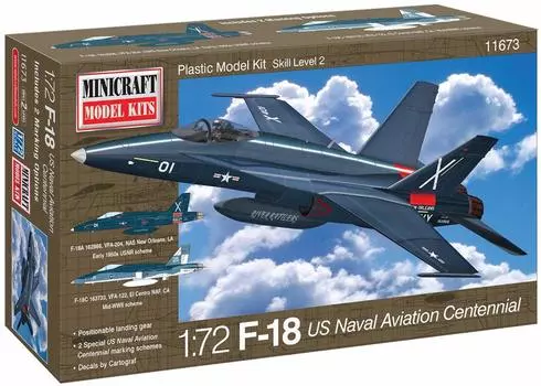 Minicraft US Naval Aviation 100th Anniversary Цветная пластиковая модель 1/72 F-18