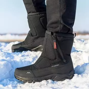 Мужские зимние теплые ботинки 40 чёрный