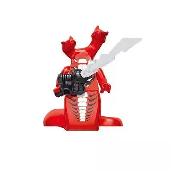 Minifigure Red Snake Monster Building Block Toy
