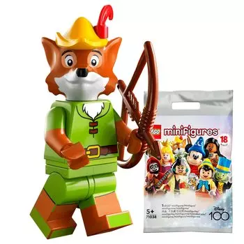 Минифигурка LEGO Disney 100 Робин Гуд и Робин Гуд с луком и стрелами [71038-14]