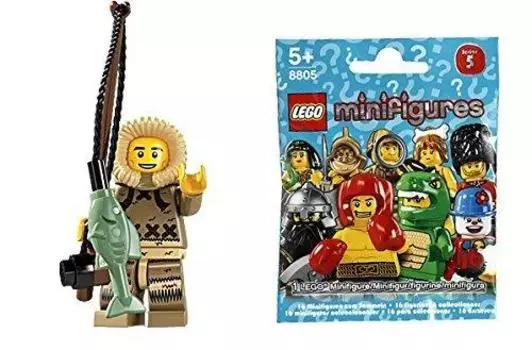 Минифигурка LEGO серии 5 Подледный рыбак (Серия минифигурок5) [8805-4] [Предмет]