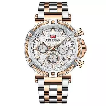 Minifocus Мужские наручные часы Wire Loop Chronograph Metal 470, популярные корейские часы