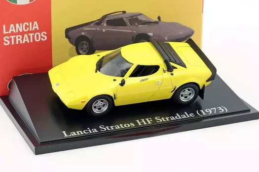 Миникар ATLAS Lancia Stratos LANCIA STRATOS HF STRADALE 1973 1/43 [предмет] жёлтый