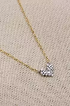 Минимальное Vip-колье золотого цвета с изображением сердца Emoji