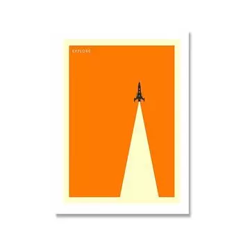 Минимальные научно-фантастические туристические плакаты, космическая наука, настенная живопись на холсте, ретро-принт, идея подарка, украшение дома, настенные картины для комнаты, без рамки 21*30cm