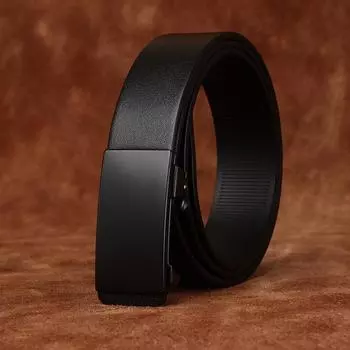Минимальный легкий роскошный мужской ремень с автоматической пряжкой Toothless, мужской кожаный простой деловой ремень для брюк 100cm