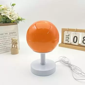 Minimalism Glass Desktop Lamp Hotel Living Room Interior Decoration Bedroom Beside Table Touch Lighting Tricolor Eye Protection USB Plug