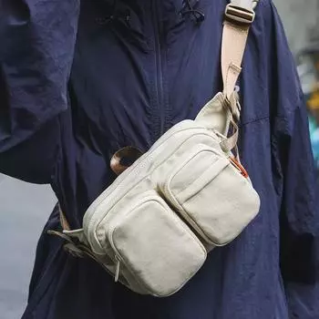 Минималистичная функциональная нагрудная сумка для мужчин и женщин, несколько карманов, повседневная маленькая сумка через плечо с застежкой-молнией, простая дорожная сумка через плечо