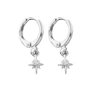 Minimalist Rice Character Star Light Ear Buckle Earrings Of The Same Style, Personalized Sweet And Cool Style, Fashionable Single Diamond Earrings copper