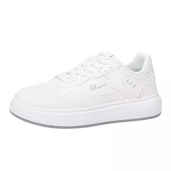 Minimalist style lace-up white shoes thick-soled low-top casual breathable board shoes trendy student men s shoes 39
