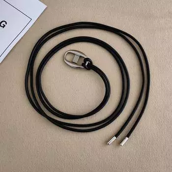 Minimalist Style Womens Thin Rope Waist Belt Metal Buckle Dress Shapewear Belt