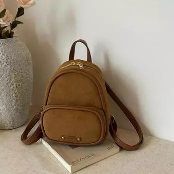 Минималистичный универсальный ретро-рюкзак на молнии для женщин, высококачественный корейский вариант для отдыха и поездок на работу
