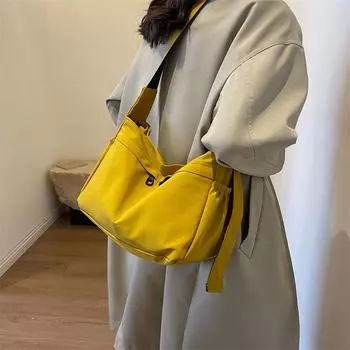 Минималистичная холщовая сумка для девочек, повседневная модная сумка через плечо, женская сумка, универсальная холщовая сумка через плечо большой вместимости