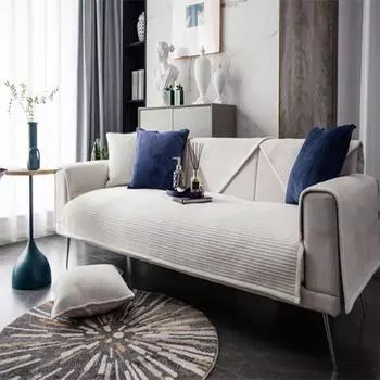 Минималистичная однотонная прямая современная плюшевая подушка для дивана, нескользящая подушка из ткани, бархатный чехол для дивана с кристаллами 70*70