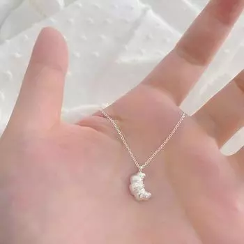 Минималистичное ожерелье-сумка в виде коровьего рога для женщин Niche Collarbone Chain Ins Air-cooled Light Wind Neck Chain