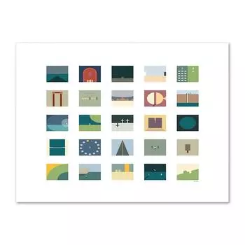 Минималистичные библейские настенные художественные принты, игра «Угадай библейские истории», холст, картина, тизер, бетон, христианский декор, постеры 21x30cm No Frame