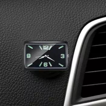 Минималистичные часы на приборной панели с зеленым дисплеем, тонкие часы для салона автомобиля, современный цифровой дисплей времени для автомобиля чёрный