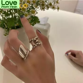 Минималистичные гладкие кольца из серебра 925 пробы для женщин, новые модные винтажные геометрические ручные украшения ручной работы на день рождения, ювелирные изделия, подарки
