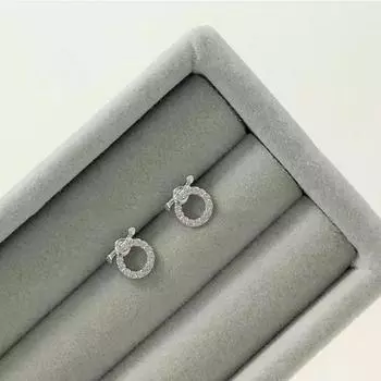 Минималистичные компактные круглые завязанные универсальные серьги и серьги с универсальным темпераментом и универсальным новым стилем