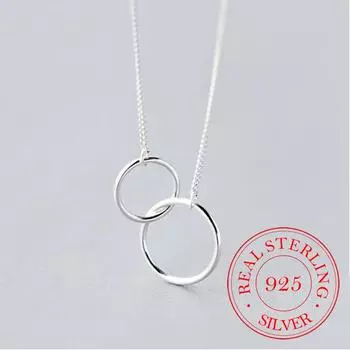 Минималистичные круглые полые ожерелья из стерлингового серебра 925 пробы с короткими ключицами для женщин, свадебные ювелирные украшения, подарок розового золота