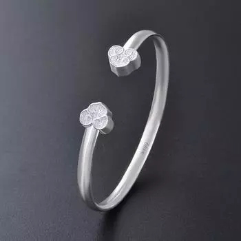 Минималистичные ретро-аксессуары S990 Серебряный браслет Ruyi для ног, популярный в Европе и Америке открытый браслет с темпераментом в подарок маме Adjustable size