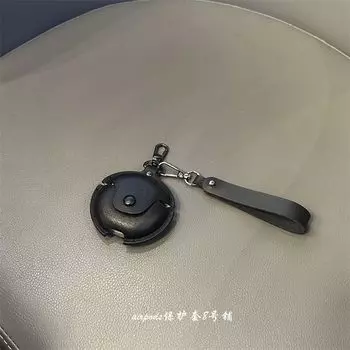 Минималистичные ретро кожаные чехлы для наушников, применимые к Huawei Freebuds Pro3 поколения, чехол для наушников 4 поколения, 5i/3 поколения, оболочка Huawei free Clip Black earphone shell + short rope