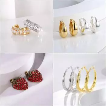 «Минималистичные высококачественные серьги для женщин 2024 года — элегантный нишевый стиль» Ear bone clip single 1.1g