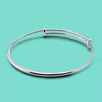 Минималистичный оригинальный серебряный браслет 925 пробы, глянцевый браслет, бесплатная регулировка для женщин - ювелирные изделия, подарки