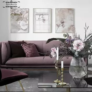 Минималистичный постер с розовым цветком, оконный пейзаж, скандинавские настенные художественные фотографии, печать на холсте, картина для гостиной, украшение дома 21*30cm